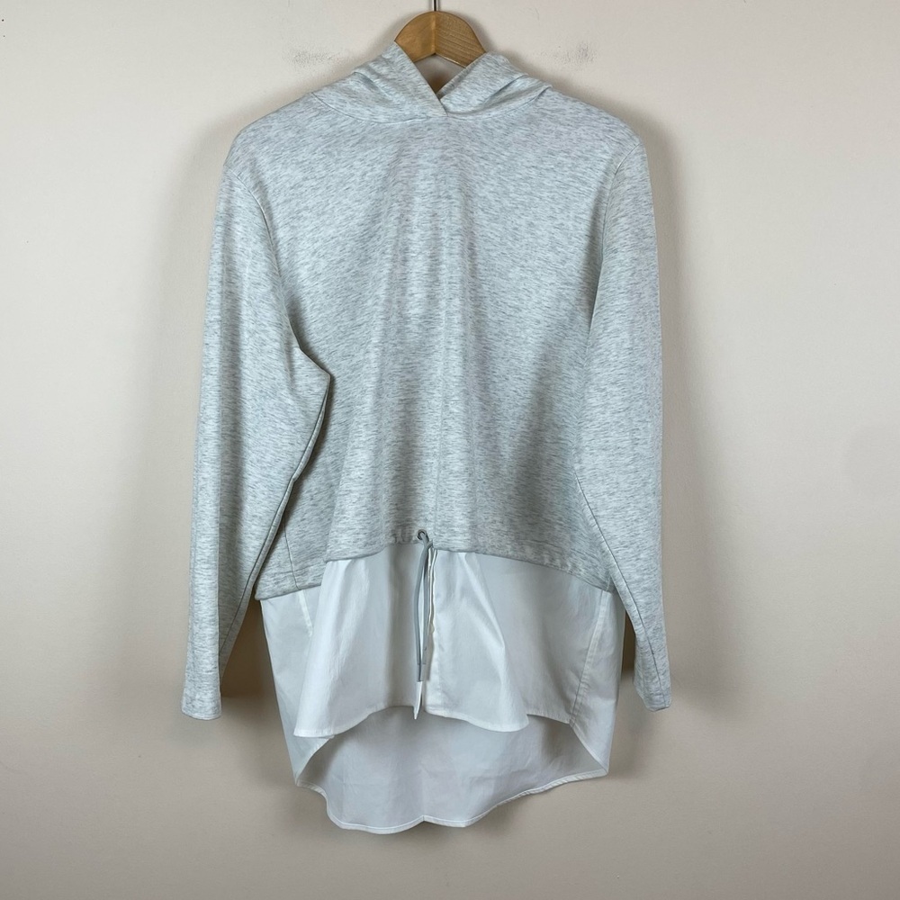 Athleta Heather Grey Gallery Hoodie Top